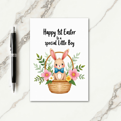 Cute Easter Little Boy Card