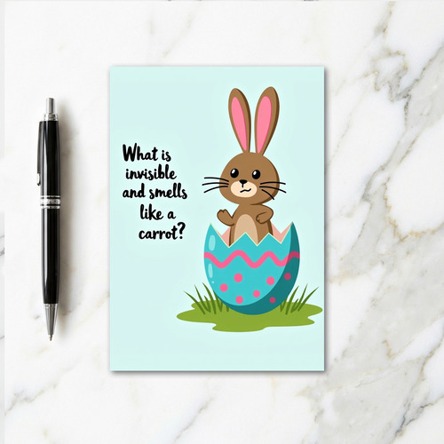 Cute Egg Creature Riddle Card