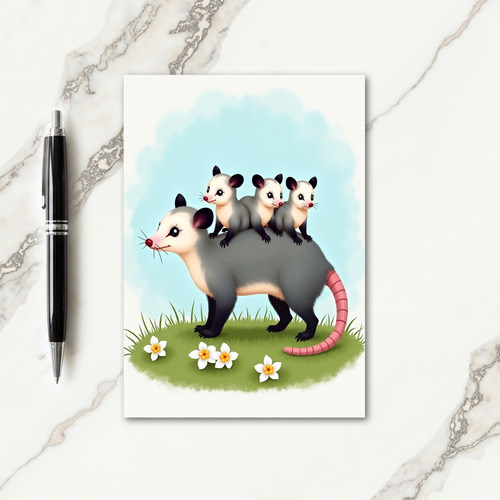 Cute Family Mothers Day Art Card