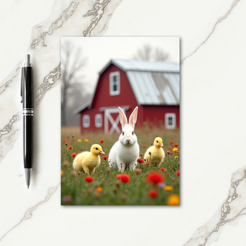 Cute Farm Friends Scene Card