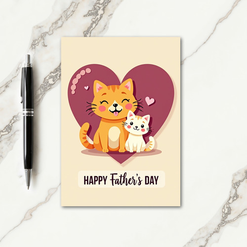 Cute Fathers Day Hearts Card