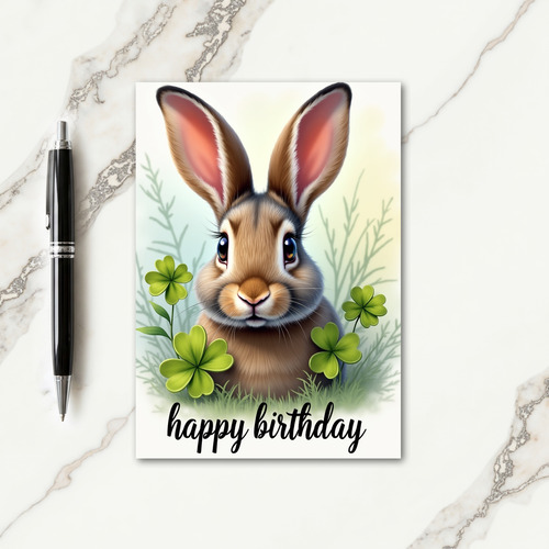 Cute Fluffy Animal Birthday Card