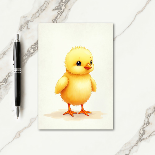 Cute Fluffy Bird Art Card