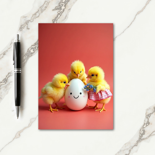 Cute Fluffy Bird Friends Card