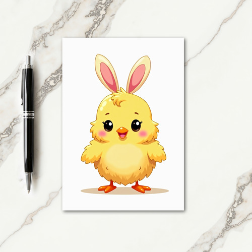 Cute Fluffy Bird Greeting Card
