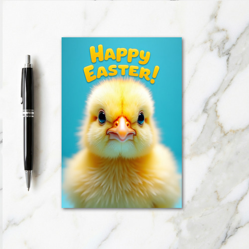 Cute Fluffy Chick Greeting Card
