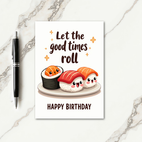Cute Food Birthday Card