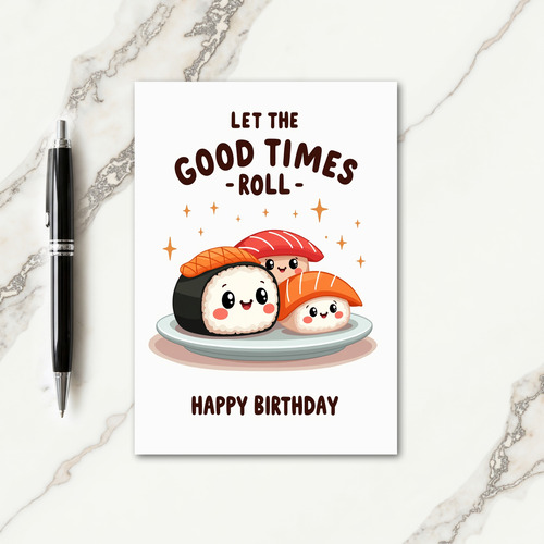Cute Food Birthday Fun Card