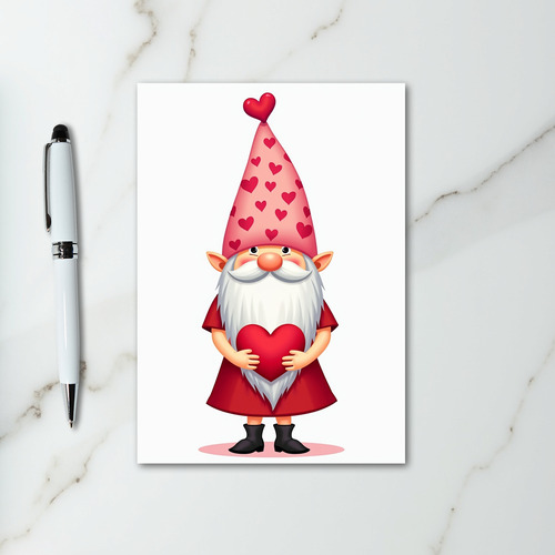 Cute Gnome Valentines Card