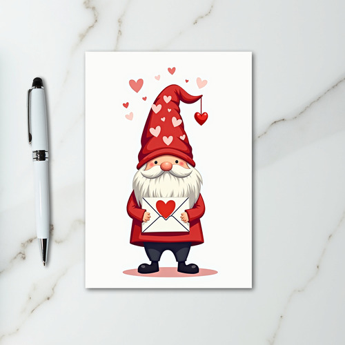 Cute Gnome Valentines Day Card