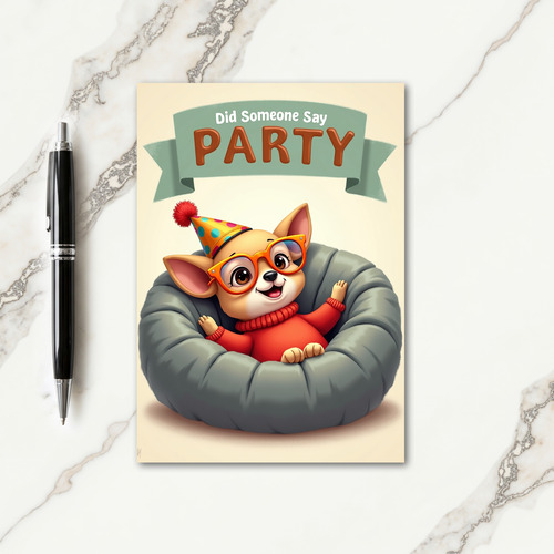 Cute Hat Specs Birthday Card