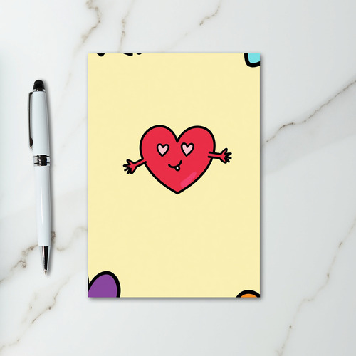 Cute Heart Hugs Love Card
