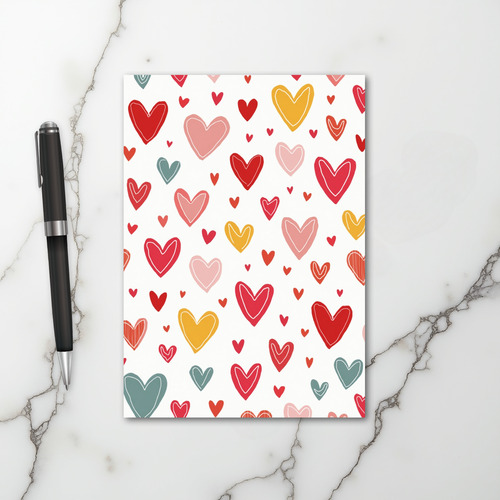 Cute Hearts Love Greeting Card