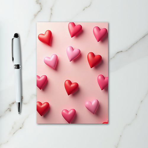 Cute Hearts Love You Card