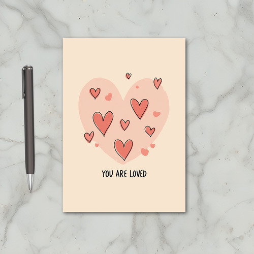 Cute Hearts You Are Loved Card