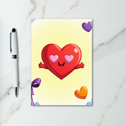 Cute Hugging Love Heart Card