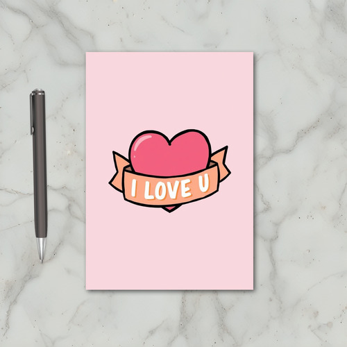 Cute I Love U Heart Card