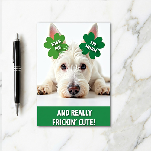 Cute Irish Dog Saint Patricks Card