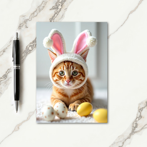 Cute Kitten Costume Portrait Card