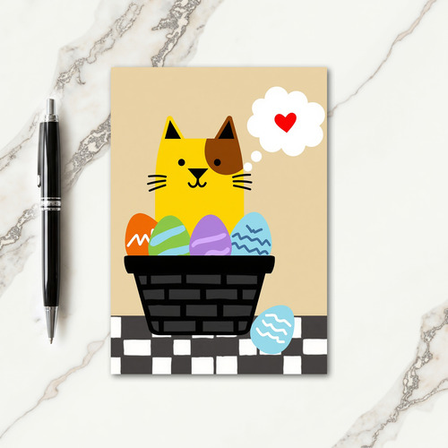 Cute Kitten Egg Surprise Card