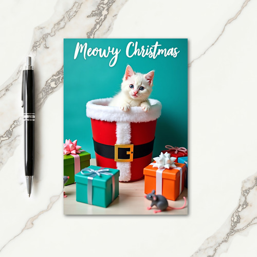 Cute Kitten Gift Christmas Card