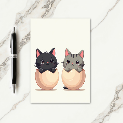 Cute Kitten Hatchling Announcement Card