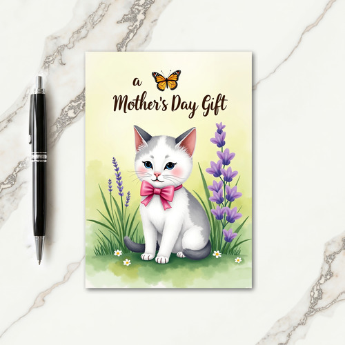 Cute Kitten Mothers Day Gift Card