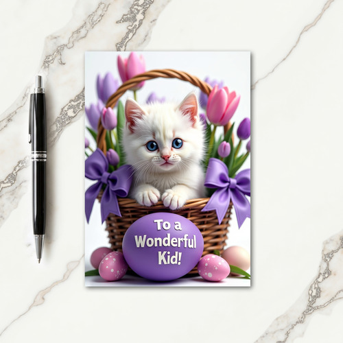 Cute Kitten Springtime Card