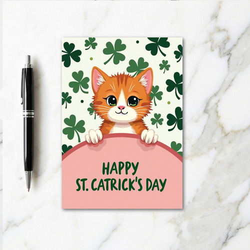 Cute Kitten St Patricks Day Card