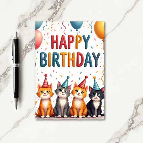 Cute Kittens Celebration Card