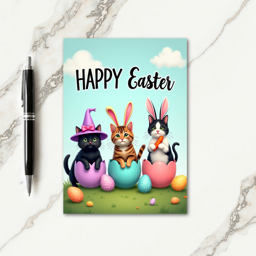 Cute Kittens Easter Card