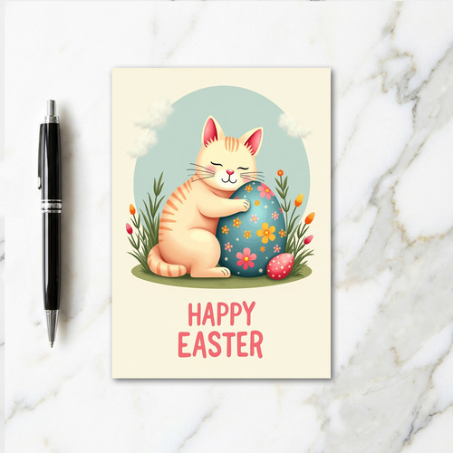 Cute Kitty Easter Wishes Card