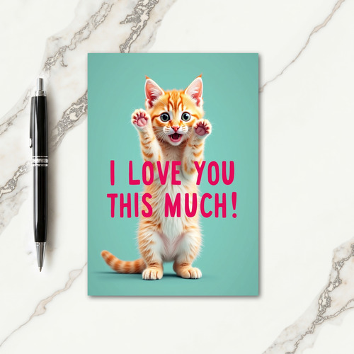 Cute Kitty Love You Card