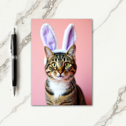 Cute Kitty With Ears Card