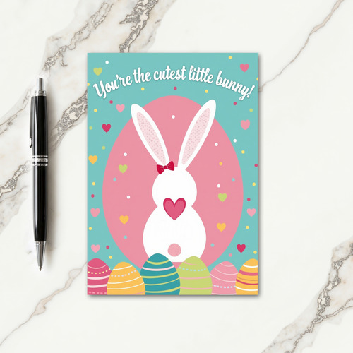 Cute Little Bunny Message Card