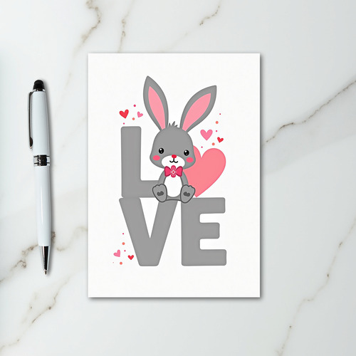 Cute Love Bunny Greeting Card