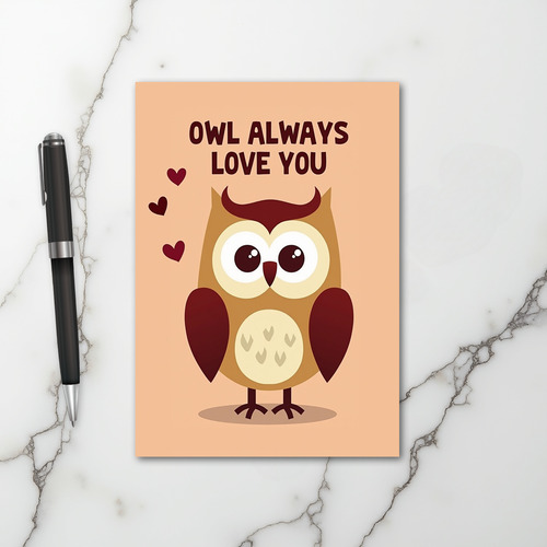 Cute Owl Always Love You Card