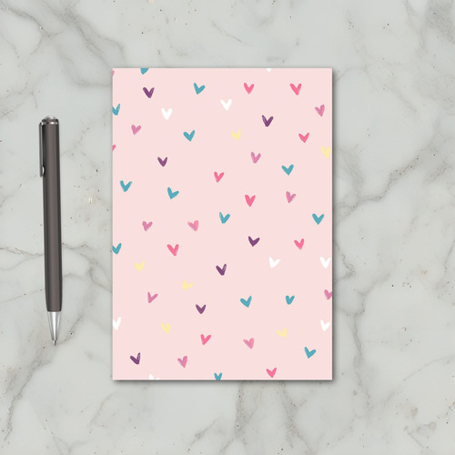 Cute Pastel Hearts Pink Card