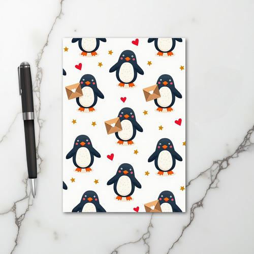 Cute Penguin Love Mail Card