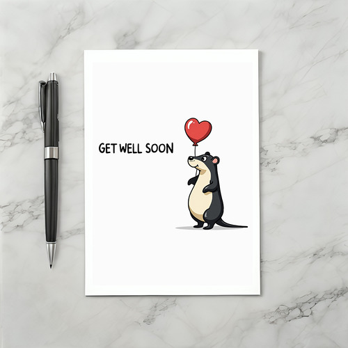 Cute Platypuse Get Well Card