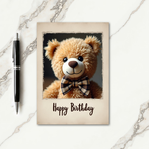 Cute Plush Birthday Card
