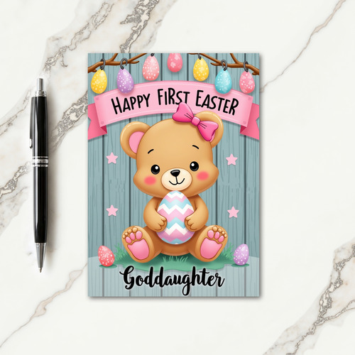 Cute Plush First Holiday Card