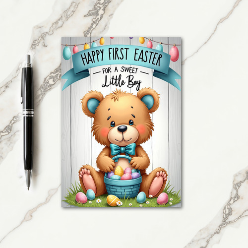 Cute Plush First Milestone Card