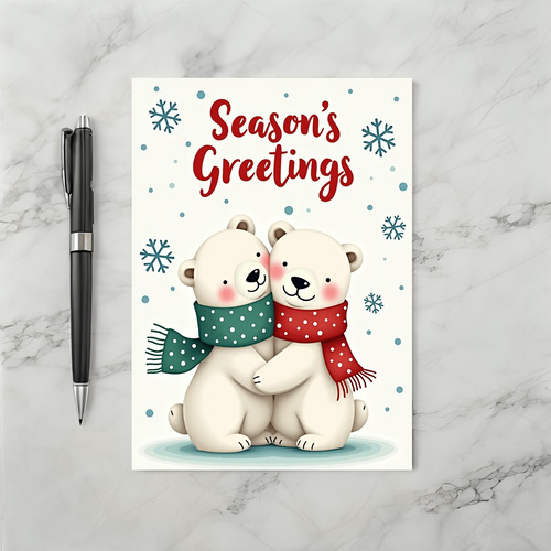 Cute Polar Bear Holiday Card