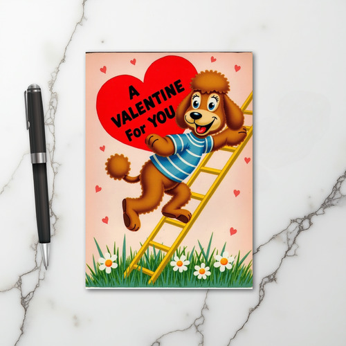Cute Poodle Valentine Love Card