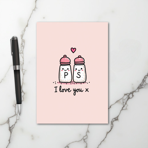 Cute Ps I Love You Card