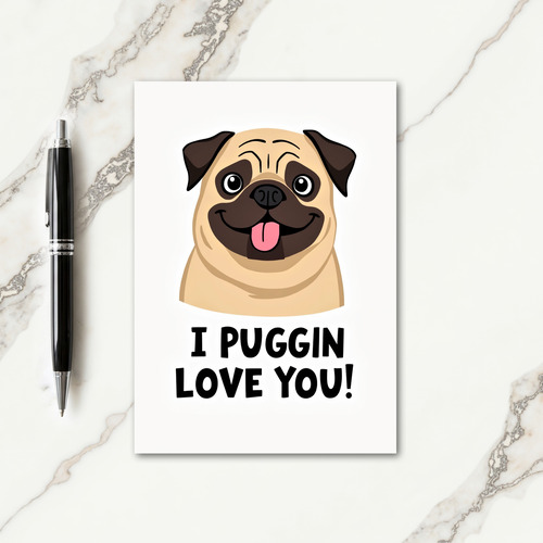 Cute Pug Mothers Day Card