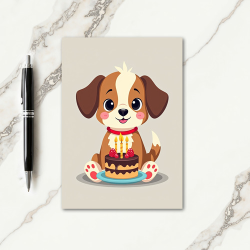 Cute Pup Birthday Card
