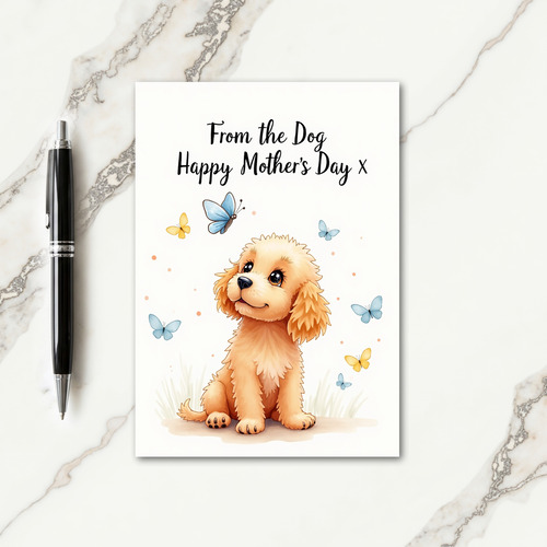 Cute Pup Mothers Day Card