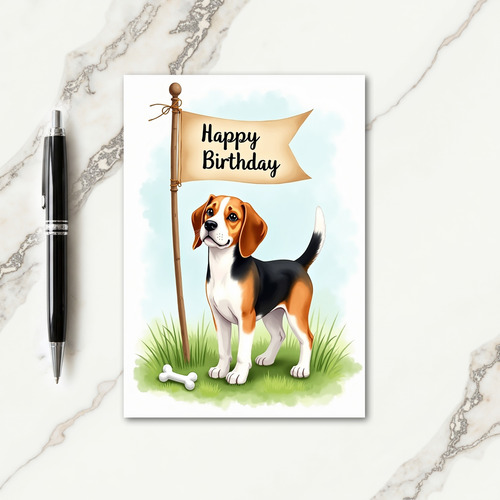 Cute Puppy Banner Card